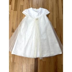 Suzanne Ermann Paris Kid White Tulle Dress (size 12)